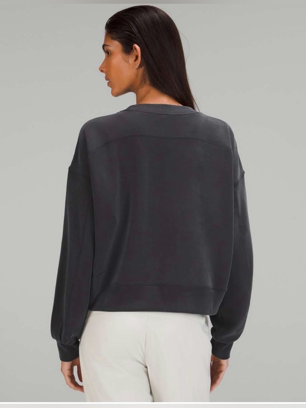 Lululemon Softstreme Perfectly Oversized Cropped Crew Sweatshirt Top